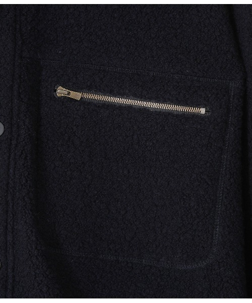 PORT BY ARK（ポートバイアーク）の「PORT BY ARK / ポートバイアーク：Wool boa Big Shirt：PO10-T005[COR]（ブルゾン・メンズ・ブラック/ブラウン系その他・2/1）」の12枚目の写真