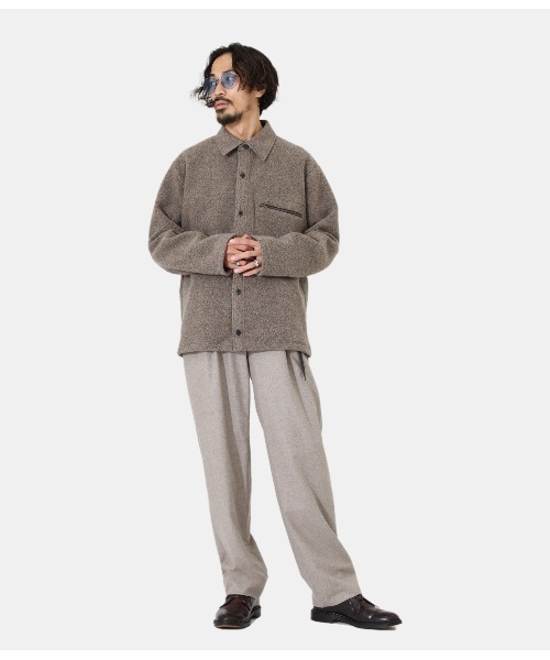 PORT BY ARK（ポートバイアーク）の「PORT BY ARK / ポートバイアーク：Wool boa Big Shirt：PO10-T005[COR]（ブルゾン・メンズ・ブラック/ブラウン系その他・2/1）」の10枚目の写真