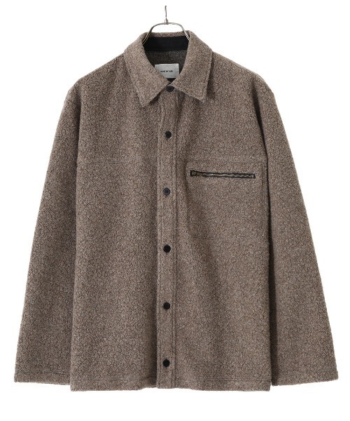 PORT BY ARK（ポートバイアーク）の「PORT BY ARK / ポートバイアーク：Wool boa Big Shirt：PO10-T005[COR]（ブルゾン・メンズ・ブラック/ブラウン系その他・2/1）」の13枚目の写真
