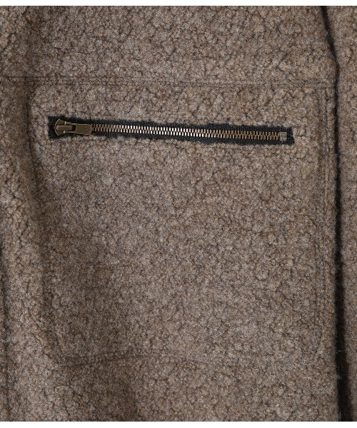 PORT BY ARK（ポートバイアーク）の「PORT BY ARK / ポートバイアーク：Wool boa Big Shirt：PO10-T005[COR]（ブルゾン・メンズ・ブラック/ブラウン系その他・2/1）」の19枚目の写真
