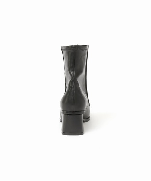 LE TALON 4.5cmスクエアセンタージップショートブーツ LE TALON（ルタロン）の「4.5cmスクエアセンタージップショート