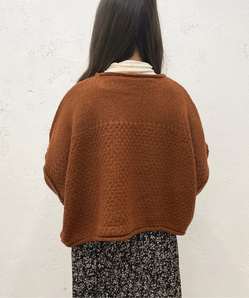 apres jour（アプレジュール）の「天竺＆かのこ編みニット【ZOZOTOWN限定アイテム】（ニット/セーター・レディース・ブラック/オレンジ/グリーン/アイボリー・X-LARGE/フリー）」の20枚目の写真