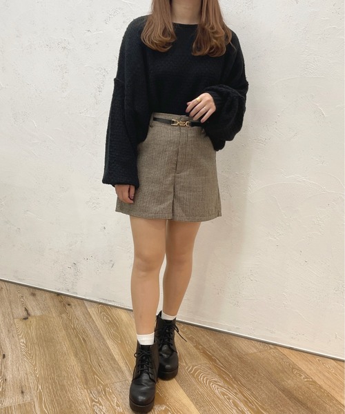 apres jour（アプレジュール）の「天竺＆かのこ編みニット【ZOZOTOWN限定アイテム】（ニット/セーター・レディース・ブラック/オレンジ/グリーン/アイボリー・X-LARGE/フリー）」の19枚目の写真