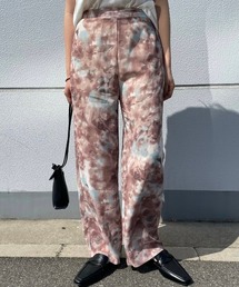 ぼかし柄ストレートラインパンツ