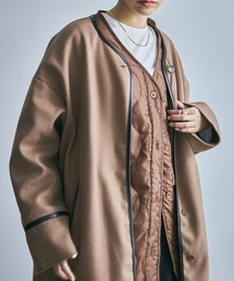 ECRIRE | ノーカラーコート(ノーカラーコート)