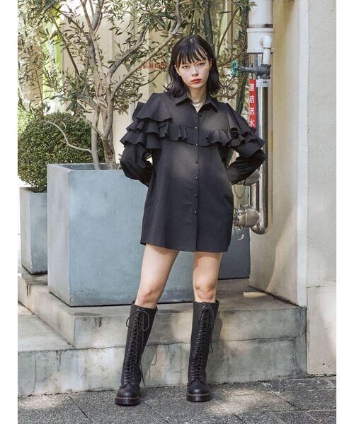 jouetie（ジュエティ）の「フリルスリーブブラウス（シャツ/ブラウス・レディース・ブラック/オフホワイト/イエロー/その他1・MEDIUM）」の17枚目の写真