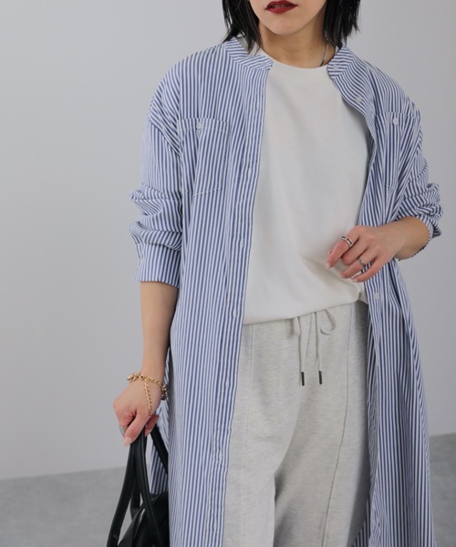 prada 2018 コレクション　ボーダー　ロング　シャツ　ワンピース prada 2018 コレクション ボーダー ロング シャツ ワンピース