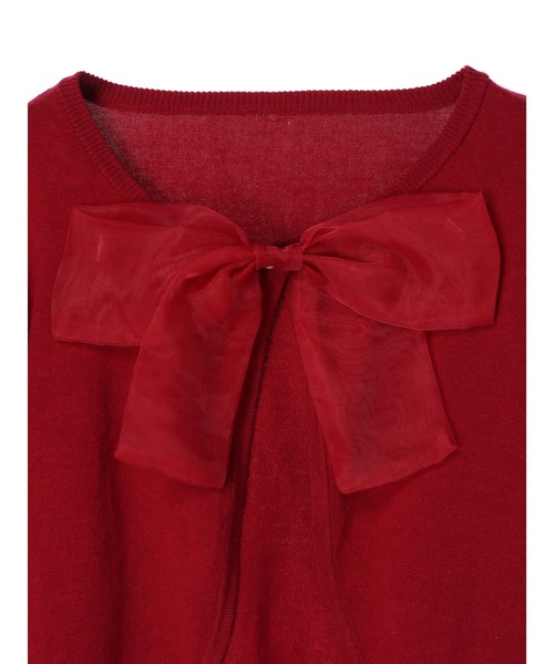 Maison de FLEUR（メゾンドフルール）の「Snow White/ニットカーディガン（ニット/セーター・レディース・レッド系その他・FREE）」の9枚目の写真