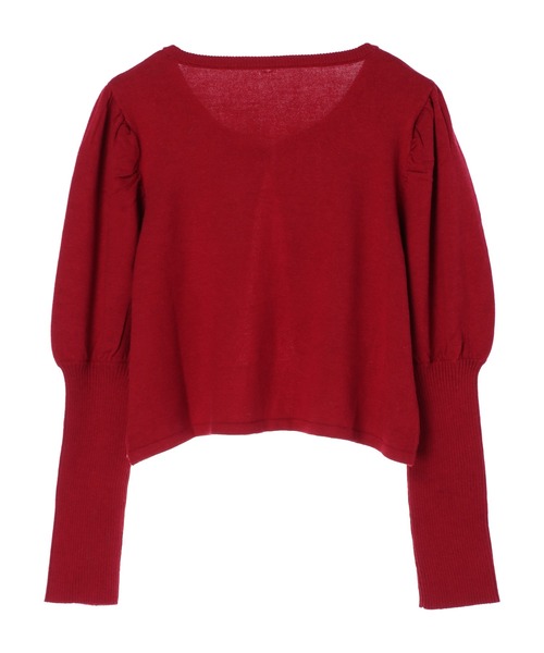 Maison de FLEUR（メゾンドフルール）の「Snow White/ニットカーディガン（ニット/セーター・レディース・レッド系その他・FREE）」の6枚目の写真