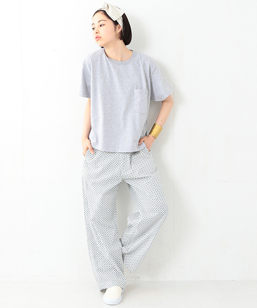 BEAMS BOY(ビームスボーイ)の「BEAMS BOY / ツイル 小紋 トラウザーパンツ(その他パンツ・レディース・ホワイト/ロイヤルブルー・0/1)」の14枚目の写真