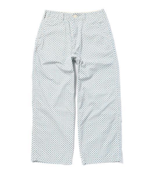 BEAMS BOY(ビームスボーイ)の「BEAMS BOY / ツイル 小紋 トラウザーパンツ(その他パンツ・レディース・ホワイト/ロイヤルブルー・0/1)」の3枚目の写真
