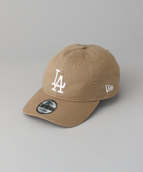 FREAK'S STORE(フリークスストア)の「NEW ERA/ニュエラ 9TWENTY LA/クロスストラップ ウォッシュドコットン ロサンゼルス・ドジャース(キャップ・レディース・ネイビー/キャメル・ONE SIZE/フリ-)」の2枚目の写真