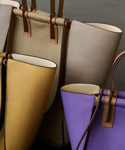 E'POR（エポール）の「【雑誌掲載】【E'POR】BUTTERFLY BAG  A4トート（トートバッグ・レディース・パープル/グレー系その他/ベージュ系その他/ブラウン/ブラック系その他/イエロー・FREE）」の18枚目の写真