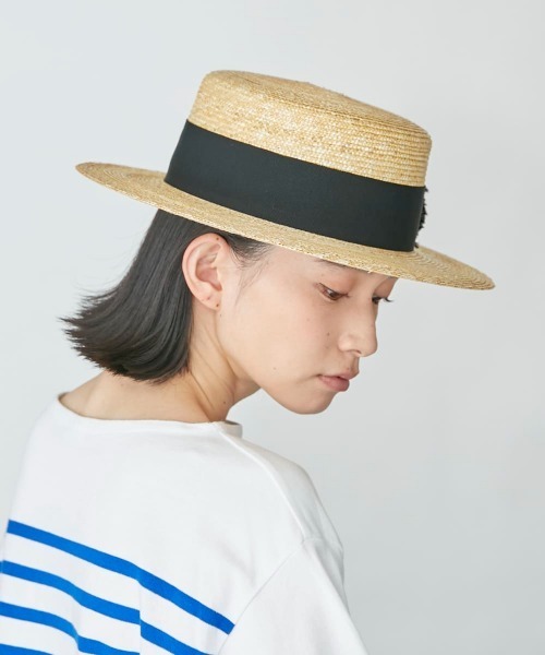 OVERRIDE(オーバーライド)の「OVERRIDE STRAW BOATER(ハット・レディース・ホワイト/ブラック/グリーン・M/57.5cm)」の16枚目の写真