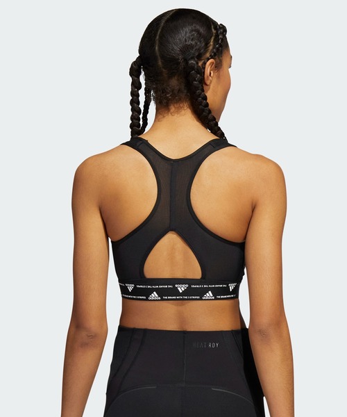 adidas Training ミディアムサポート ハイネック ブラ 送関込 adidas アディダス レディース スポーツブラ Powerreact