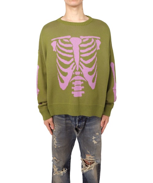 MYne(マイン)の「【MYne】Bone Knit Pulllover(ニット/セーター・メンズ・ブラック/ブラウン/カーキ・S/M/L)」の3枚目の写真