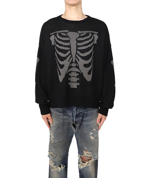 MYne(マイン)の「【MYne】Bone Knit Pulllover(ニット/セーター・メンズ・ブラック/ブラウン/カーキ・S/M/L)」の2枚目の写真