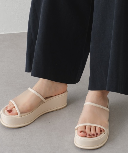 Kastane（カスタネ）の「【カタログ掲載アイテム】厚底メッシュサンダル（サンダル・レディース・アイボリー/グリーン/ブラック・36/39/38/37）」の16枚目の写真