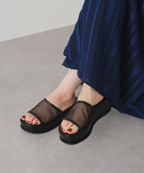 Kastane（カスタネ）の「【カタログ掲載アイテム】厚底メッシュサンダル（サンダル・レディース・アイボリー/グリーン/ブラック・36/39/38/37）」の6枚目の写真