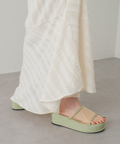 Kastane（カスタネ）の「【カタログ掲載アイテム】厚底メッシュサンダル（サンダル・レディース・アイボリー/グリーン/ブラック・36/39/38/37）」の13枚目の写真