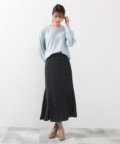 DRESKIP（ドレスキップ）の「◆ドットプリントマ－メイドスカート（スカート・レディース・ベージュ系その他2/ブラック系5/ライトグリーン系・02/03/04）」の13枚目の写真