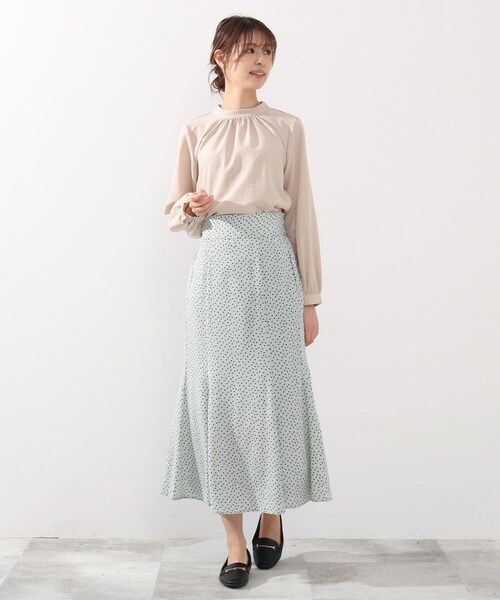 DRESKIP（ドレスキップ）の「◆ドットプリントマ－メイドスカート（スカート・レディース・ベージュ系その他2/ブラック系5/ライトグリーン系・02/03/04）」の19枚目の写真