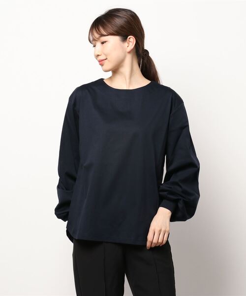 ReNorm（リノーム）の「ボリュームスリーブプルオーバー（Tシャツ/カットソー・レディース・ホワイト/ネイビー・フリー）」の17枚目の写真
