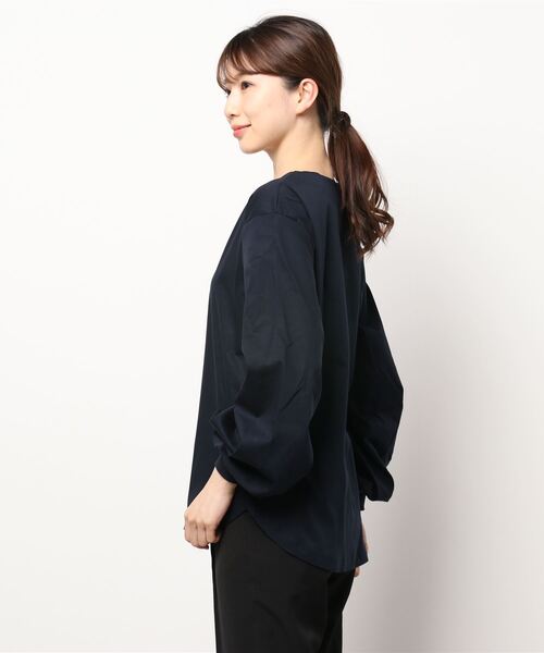 ReNorm（リノーム）の「ボリュームスリーブプルオーバー（Tシャツ/カットソー・レディース・ホワイト/ネイビー・フリー）」の18枚目の写真
