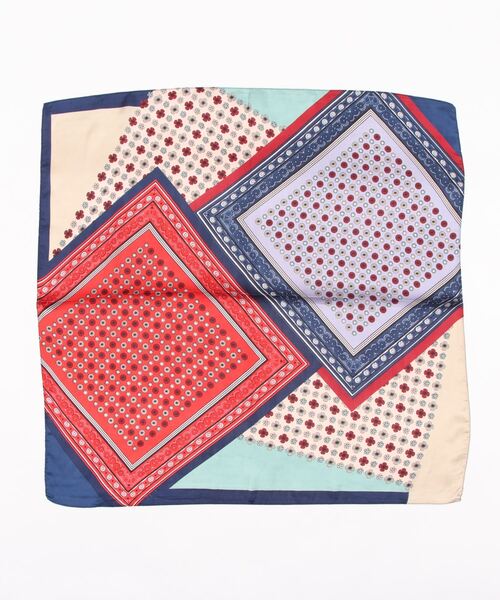 LBC(エルビーシー)の「フラワーMIXスカーフ(バンダナ/スカーフ・レディース・ネイビー/ピンク/オレンジ・FREE)」の9枚目の写真