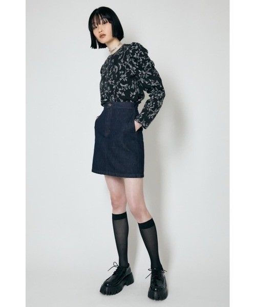 MOUSSY（マウジー）の「CLASSIC ALINE MINI スカート（デニムスカート・レディース・オフホワイト/ワンウォッシュ・1/2/0）」の13枚目の写真