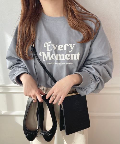 apres jour(アプレジュール)の「BIGスリットロゴロンT【ZOZOTOWN限定アイテム】(Tシャツ/カットソー・レディース・ライトピンク/ブルー/オフホワイト/アイボリー・X-LARGE/フリー)」の4枚目の写真