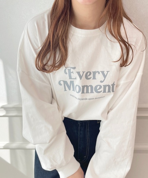 apres jour(アプレジュール)の「BIGスリットロゴロンT【ZOZOTOWN限定アイテム】(Tシャツ/カットソー・レディース・ライトピンク/ブルー/オフホワイト/アイボリー・X-LARGE/フリー)」の6枚目の写真