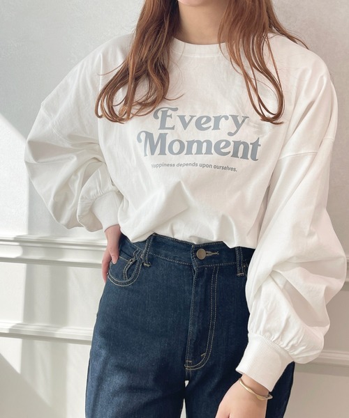 apres jour(アプレジュール)の「BIGスリットロゴロンT【ZOZOTOWN限定アイテム】(Tシャツ/カットソー・レディース・ライトピンク/ブルー/オフホワイト/アイボリー・X-LARGE/フリー)」の7枚目の写真