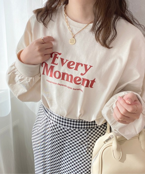 apres jour(アプレジュール)の「BIGスリットロゴロンT【ZOZOTOWN限定アイテム】(Tシャツ/カットソー・レディース・ライトピンク/ブルー/オフホワイト/アイボリー・X-LARGE/フリー)」の12枚目の写真