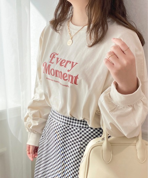 apres jour(アプレジュール)の「BIGスリットロゴロンT【ZOZOTOWN限定アイテム】(Tシャツ/カットソー・レディース・ライトピンク/ブルー/オフホワイト/アイボリー・X-LARGE/フリー)」の13枚目の写真
