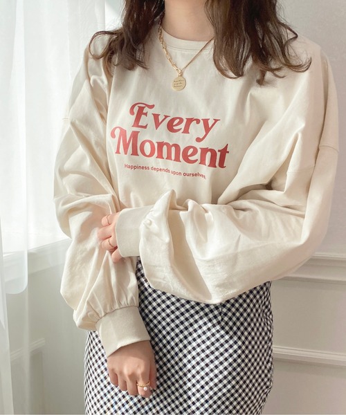 apres jour(アプレジュール)の「BIGスリットロゴロンT【ZOZOTOWN限定アイテム】(Tシャツ/カットソー・レディース・ライトピンク/ブルー/オフホワイト/アイボリー・X-LARGE/フリー)」の14枚目の写真