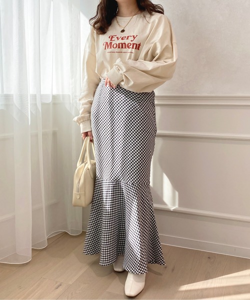 apres jour(アプレジュール)の「BIGスリットロゴロンT【ZOZOTOWN限定アイテム】(Tシャツ/カットソー・レディース・ライトピンク/ブルー/オフホワイト/アイボリー・X-LARGE/フリー)」の17枚目の写真