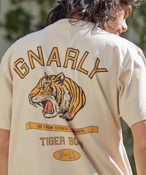CAMBIO(カンビオ)の「mt7769-プリントT(カレッジ虎)(Tシャツ/カットソー・メンズ・ミックスグレー/サンドベージュ/ホワイト・L/XL/M/S)」の3枚目の写真