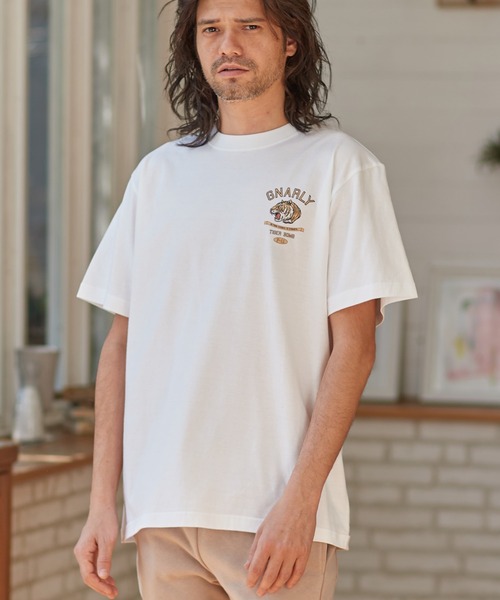 CAMBIO(カンビオ)の「mt7769-プリントT(カレッジ虎)(Tシャツ/カットソー・メンズ・ミックスグレー/サンドベージュ/ホワイト・L/XL/M/S)」の17枚目の写真