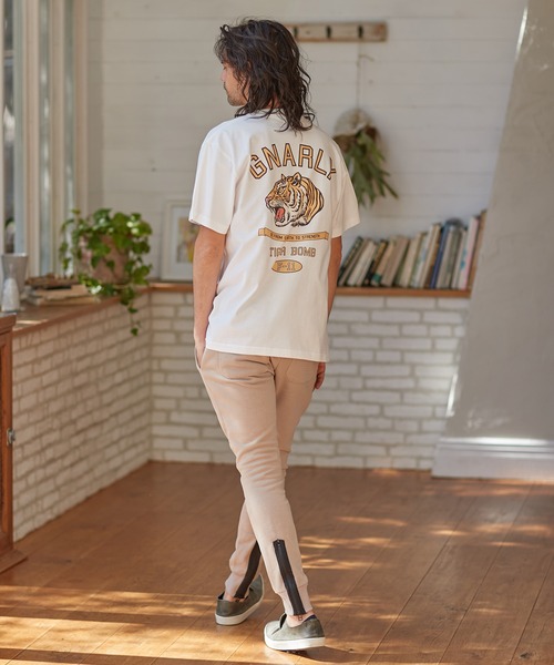 CAMBIO(カンビオ)の「mt7769-プリントT(カレッジ虎)(Tシャツ/カットソー・メンズ・ミックスグレー/サンドベージュ/ホワイト・L/XL/M/S)」の18枚目の写真