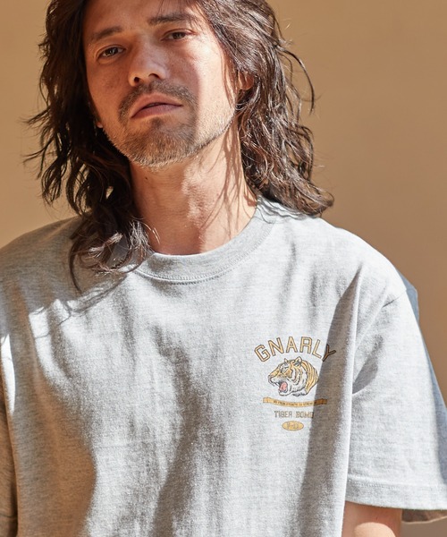 CAMBIO(カンビオ)の「mt7769-プリントT(カレッジ虎)(Tシャツ/カットソー・メンズ・ミックスグレー/サンドベージュ/ホワイト・L/XL/M/S)」の22枚目の写真