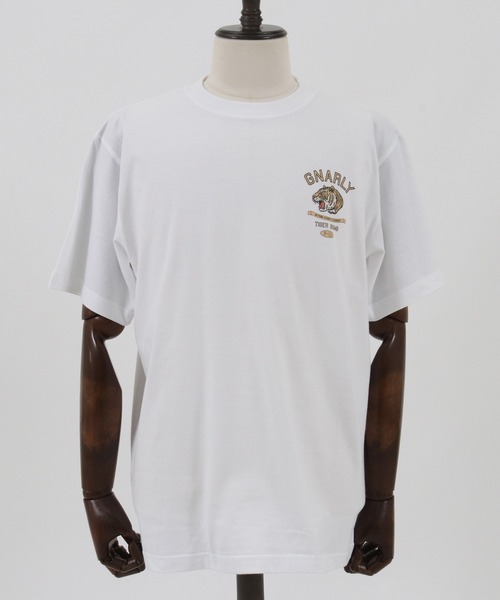 CAMBIO(カンビオ)の「mt7769-プリントT(カレッジ虎)(Tシャツ/カットソー・メンズ・ミックスグレー/サンドベージュ/ホワイト・L/XL/M/S)」の7枚目の写真