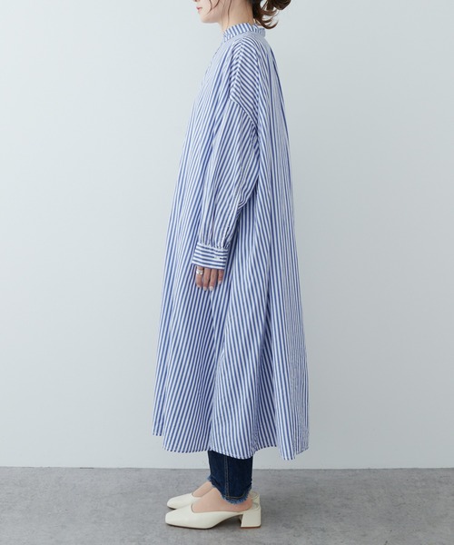 PUAL CE CIN(ピュアルセシン)の「ストライプシャツカラーワンピース(シャツワンピース・レディース・ブルー系/イエロー系/レッド系・FREE)」の17枚目の写真