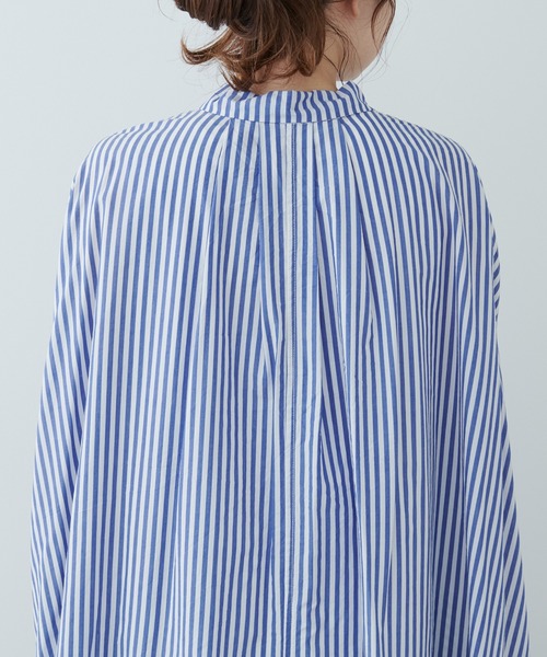 PUAL CE CIN(ピュアルセシン)の「ストライプシャツカラーワンピース(シャツワンピース・レディース・ブルー系/イエロー系/レッド系・FREE)」の20枚目の写真