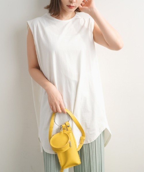 Futier land(フューティアランド)の「アームカバーインタックタンクトップ(Tシャツ/カットソー・レディース・ホワイト/ブラック/グリーン/モカ・MEDIUM)」の14枚目の写真