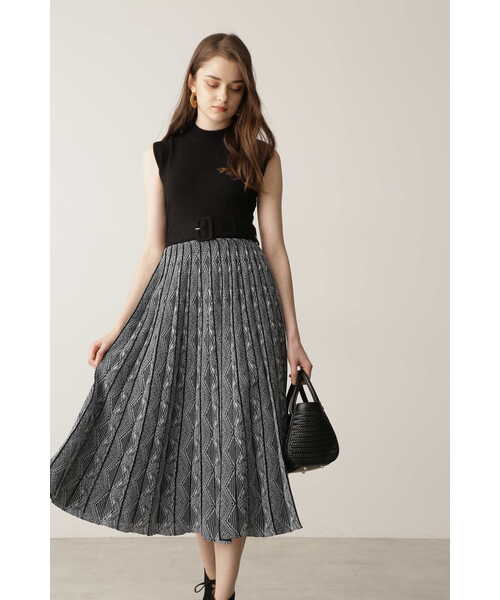 PINKY&DIANNE（ピンキーアンドダイアン）の「◆ボトルネックジャカードワンピース（ワンピース・レディース・ブラック/ブルー・38）」の21枚目の写真