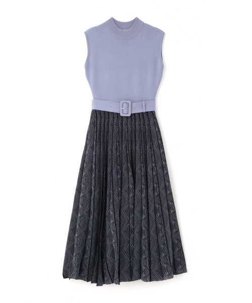 PINKY&DIANNE（ピンキーアンドダイアン）の「◆ボトルネックジャカードワンピース（ワンピース・レディース・ブラック/ブルー・38）」の15枚目の写真