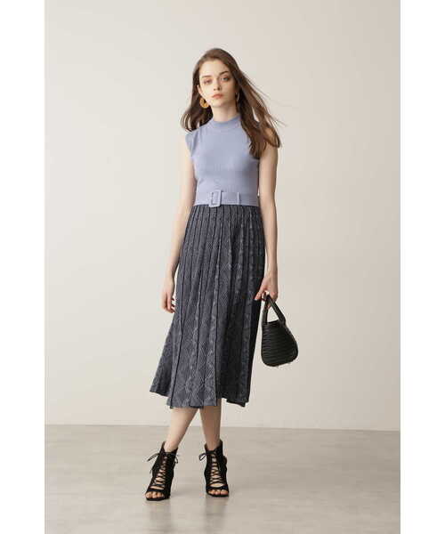 PINKY&DIANNE（ピンキーアンドダイアン）の「◆ボトルネックジャカードワンピース（ワンピース・レディース・ブラック/ブルー・38）」の14枚目の写真