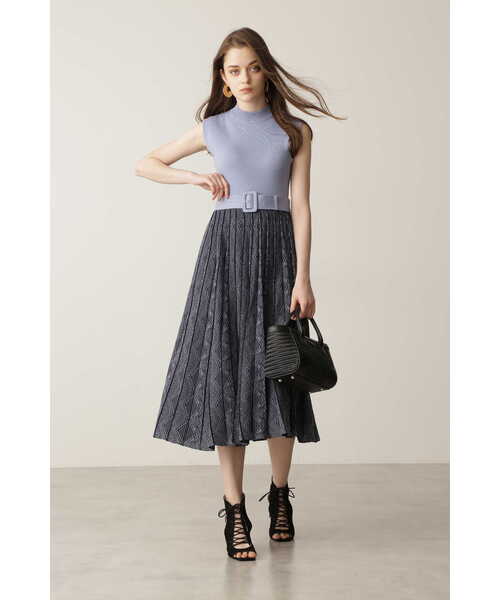 PINKY&DIANNE（ピンキーアンドダイアン）の「◆ボトルネックジャカードワンピース（ワンピース・レディース・ブラック/ブルー・38）」の13枚目の写真