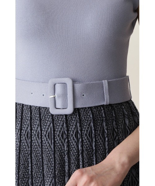 PINKY&DIANNE（ピンキーアンドダイアン）の「◆ボトルネックジャカードワンピース（ワンピース・レディース・ブラック/ブルー・38）」の6枚目の写真